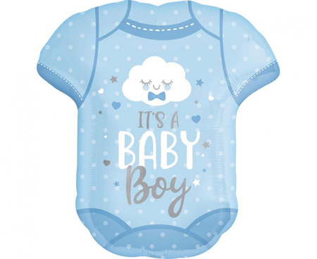 #BFK Balon foliowy Super Shape Baby Boy Onesie 55cm x 60cm, zapakowany