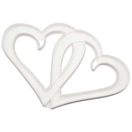 Forma wyciskana splecione serca 13x9 cm do dekoracji tortów i ciast