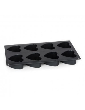 Silikonowa forma na 6 mini serc 29x17cm STARFLEX - Patisse