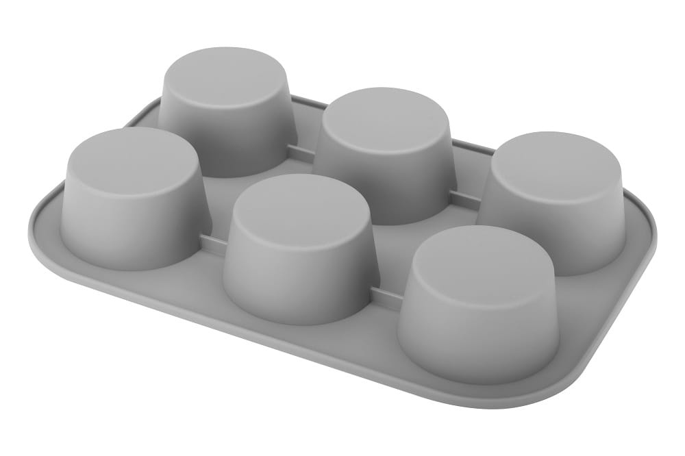 Silikonowa foremka na 6 muffinek widok z góry