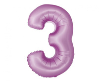 #BFC32 Balon foliowy Smart, Cyfra 3, lawendowa matowa, 76 cm KK