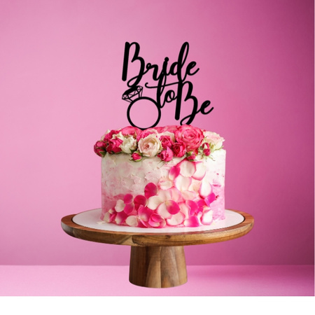 Topper na tort wieczór pańieński BRIDE TO BE wz.III