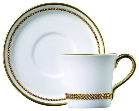 Filiżanka do espresso z kryształkami Swarovskiego (Topaz)