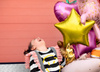 Balon foliowy Gwiazdka, 48cm, różowy