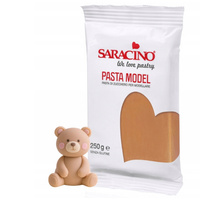 Lukier plastyczny masa cukrowa do modelowania figurek na tort JASNO BRĄZOWA 250g Saracino
