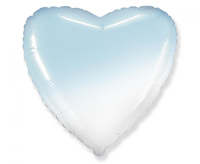#BFK Balon foliowy 18" FX - Serce (gradient biało-błękitny), niepakowany