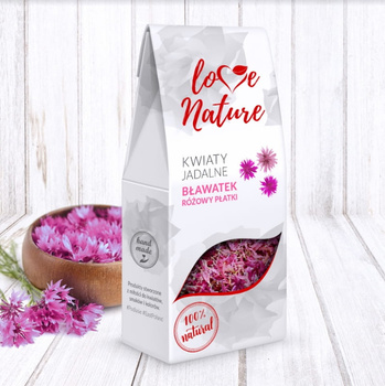 Kwiaty jadalne płatki BŁAWATEK różowy 15g Love NATURE