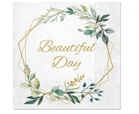 #ZSE Serwetki PAW wzorzyste Leaves Frame 33x33 cm / 20 szt.