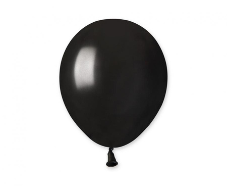 #BL Balony AM50 metal 5" - czarne 65/ 100 szt.