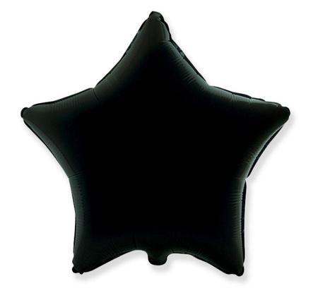 #BFK Balon foliowy 18" FX - Gwiazda (czarna), niepakowany