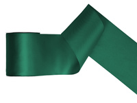 Tasiemka satynowa, butelkowa zieleń, 100mm/25m