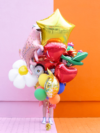 Balon foliowy Gwiazdka, 48cm, różowy