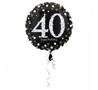 #BFK Balon foliowy 18" CIR - "Sparkling Birthday 40"