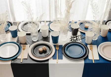 Talerzyki papierowe, biały, 23cm (1 op. / 6 szt.)