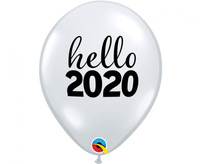 #BL Balon QL 11 cali Hello 2020, przezroczysty/ 1 szt. KK