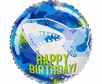 #BFK Balon foliowy 18" SHP -  Shark Happy Birthday