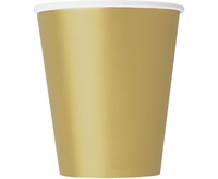 #ZKU Kubeczki papierowe, złote, 270ml, 8 szt.