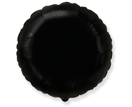 #BFK Balon foliowy 18" FX - Okrągły (czarny), niepakowany
