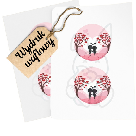 Wydruk jadalny na bento cake opłatek na tort MIŁOŚĆ LOVE WALENTYNKI śr. 10 cm