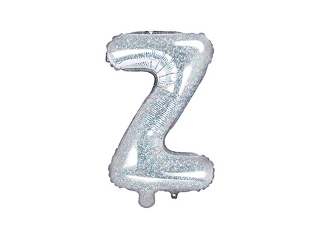 Balon foliowy Litera ''B'', 35cm, holograficzny