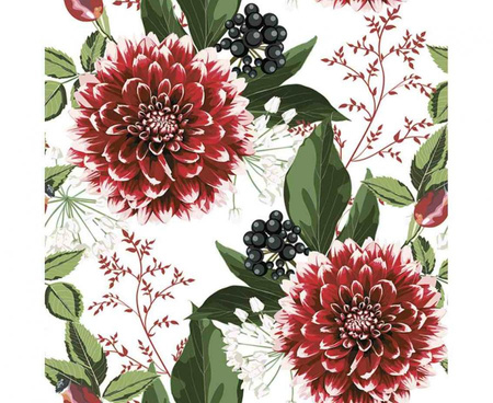 #ZSE Serwetki papierowe Burgundy Dahlia Flowers, 33 x 33 cm,  20 szt.