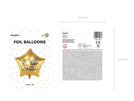 Balony Glossy 30cm, 40, złoty (1 op. / 6 szt.)