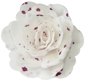 RÓŻA Pastella NAKRAPIANA PURPUROWA 5,5 cm Rose Decor