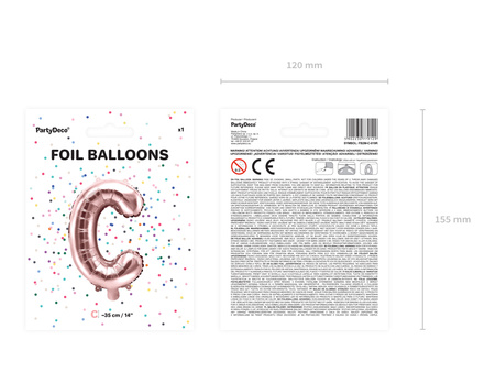 Balon foliowy Litera ''Q'', 35cm, niebieski