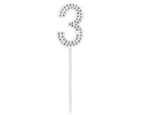 #DETO Piker diamentowy na tort 3, 2,5 x 10, 5 cm