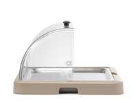 Pojedyncza witrynka chłodząca roll-top Duo UNIQ , HENDI, designed by Robert Bronwasser, beżowy, 460x355x(H)220mm, Prostokątny Wariant podstawowy