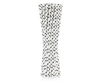 #ZSŁ Rurki (słomki) pap. czarne groszki, 6x197 mm / 250 szt.