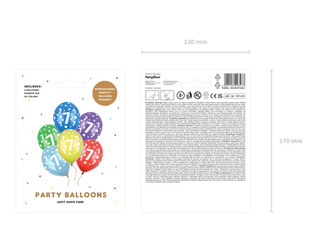 Balony 30cm, 2nd Birthday, Metallic Mix (1 op. / 50 szt.)