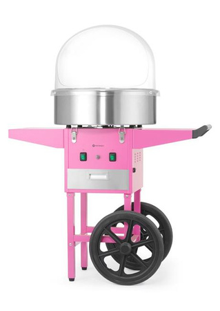 Urządzenie do waty cukrowej z wózkiem, HENDI, Pastelowy różowy, 220-240V/1130W, 948x520x(H)914mm Wariant podstawowy