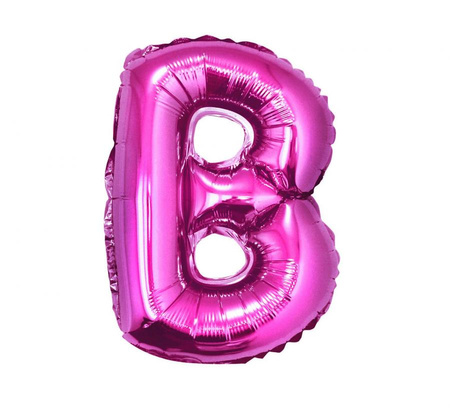 #BFK Balon foliowy "Litera B", różowa, 35 cm KK