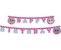 #DEBA Banner Happy Birthday LOL Glitterati, 210 cm KK