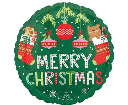 #BFK Balon foliowy 18"  Beary Christmas