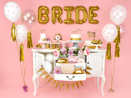 Baner Just Married, różowe złoto, 20x77cm