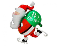 #BFK Balon foliowy Mikołaj na łyżwach, 64x50cm