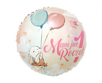 #BFK Balon foliowy Mam Już 1 Roczek, 18" (króliczek) AA