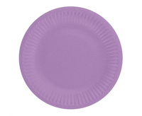 #ZTA_GD Talerzyki pap. jednokolorowe, lawendowe, certyfikat FSC, 18 cm, 6 szt.