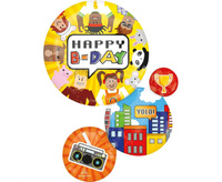 #BFK Balon foliowy H-BDAY  Super Shape XL, 71 x 55 cm