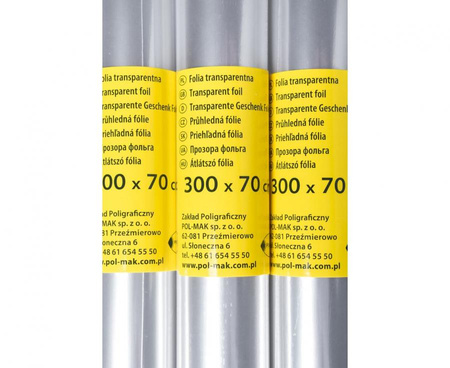 #PAK Folia do pakowania prezentów F3 300x70cm 1 ark. Ogólne zest. 58083 Celofan - Transparentna