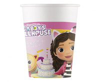 #ZKU Kubeczki papierowe (WM) Gabby's Dollhouse, 200ml, 8 szt. (SUP label) (papier FSC)