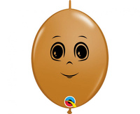 #BL Balon QL 6" z nadr. twarz męska, pastel j. brąowy / 50 szt. KK