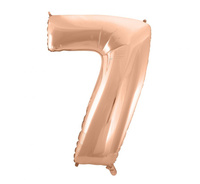 #BFC46 Balon foliowy B&C "Cyfra 7", różowo-złota, 92 cm