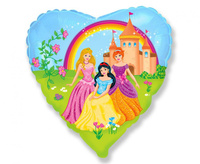 #BFK Balon foliowy 18" FX - Księżniczki i zamek, pakowany