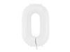 Balon foliowy Cyfra ''0'', 86 cm, biały Party Deco