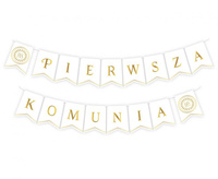 #DEGI Girlanda papierowa Pierwsza Komunia, flagi 13.5x17.5 cm, 2x300 cm KK