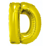 #BFK Balon foliowy "Litera D", złota, 89 cm KK