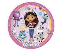 #ZTA Talerzyki papierowe Gabby's Dollhouse, next generation, 20 cm, 8 szt. (plastic-free) (papier FSC)